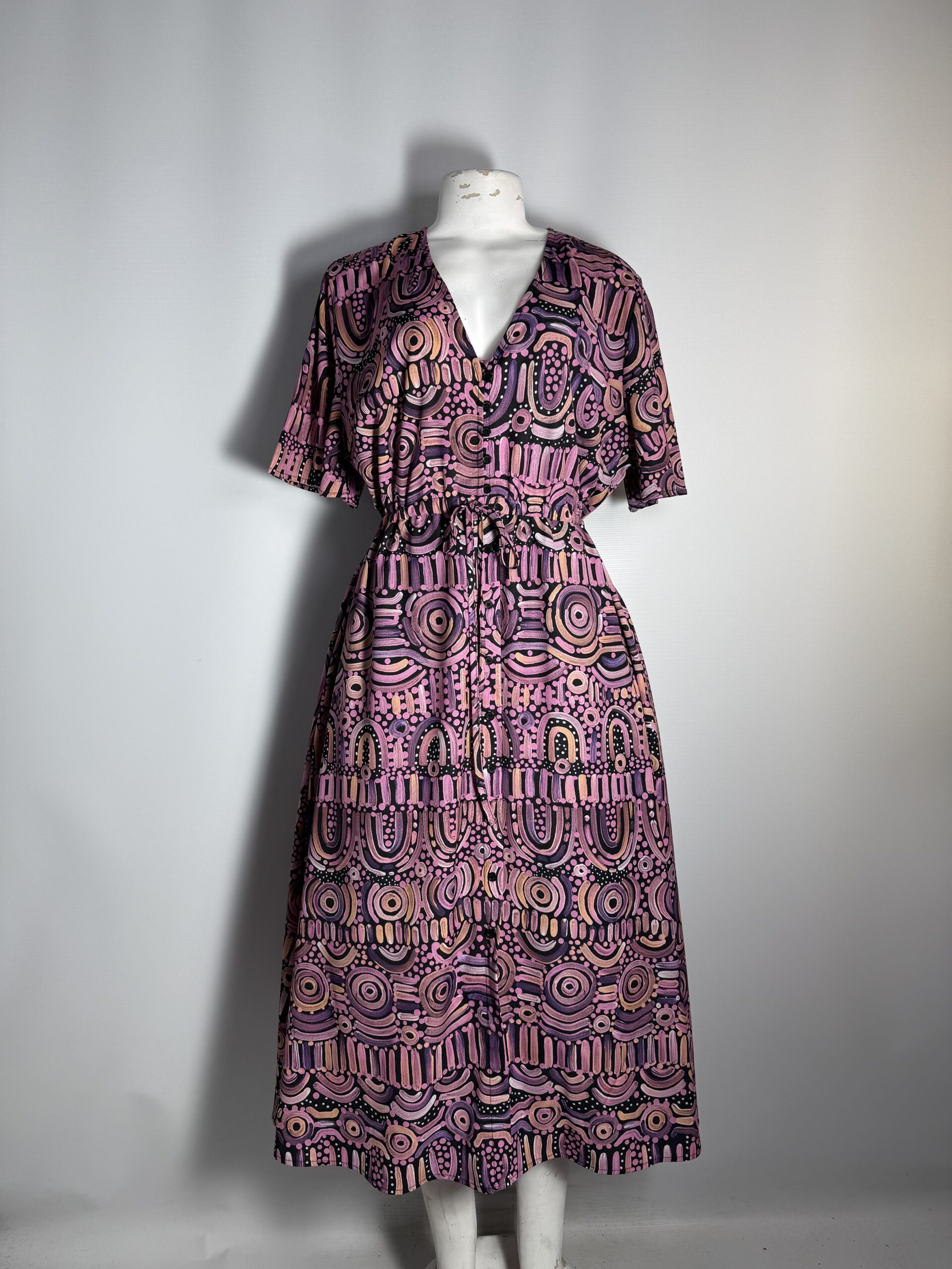 Printed Statement Poly Dress | L | SA38